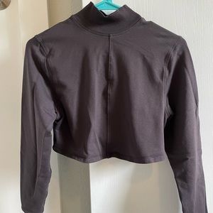 lululemon LA reversible mock neck - Black Granite, size 4 EUC